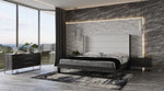 Heloise - Contemporary White Leather & Grey Elm Trim Bed by VIG Furniture - View 3