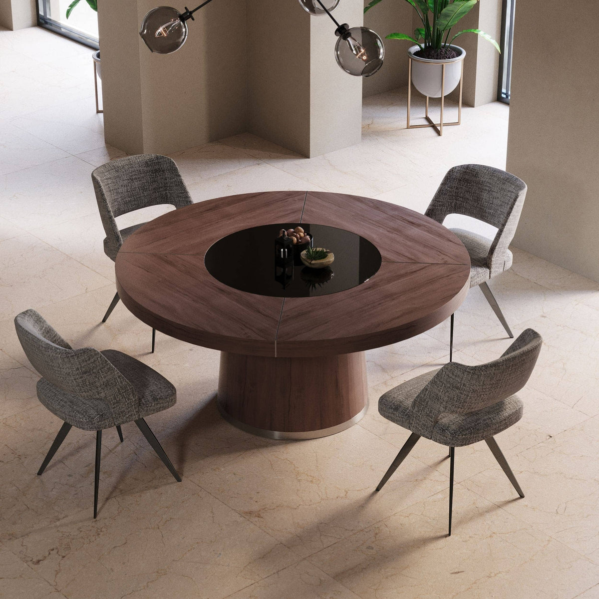 Houston - Round Modern Dining Table by VIG Furniture - View 2