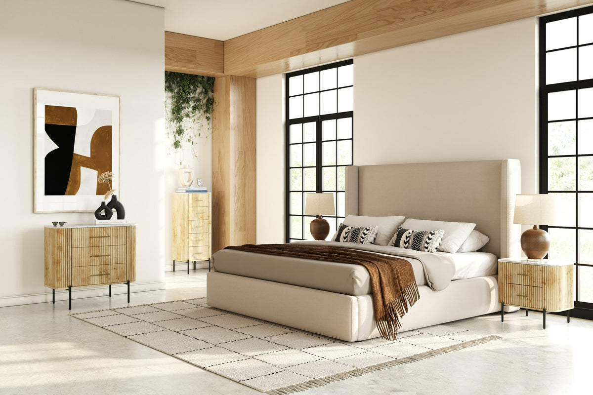 Byrne - Modern Beige Fabric Bed by VIG Furniture - View 14
