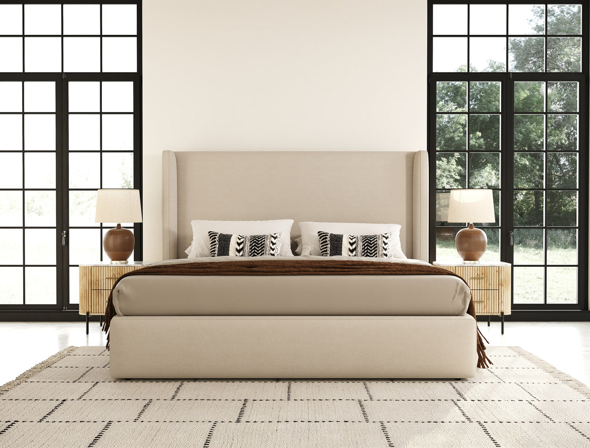 Byrne - Modern Beige Fabric Bed by VIG Furniture - View 12