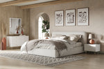 Liam - Modern Ivory Fabric Upholstered Bed by VIG Furniture - View 5
