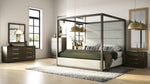 Manhattan - Contemporary Brown Oak and Gold Nightstand by VIG Furniture - View 3