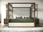 Eastern King Manhattan - Contemporary Canopy Cherry Bedroom Set