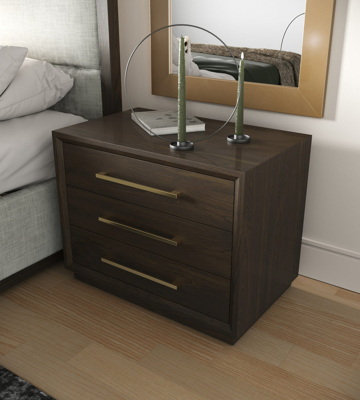 Eastern King Manhattan - Contemporary Canopy Cherry Bedroom Set