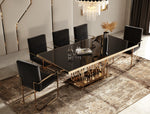 Marston Modern Black Glass & Rosegold Dining Table by VIG Furniture - View 13