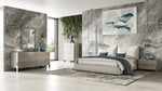 Patrick - Modern Light Grey Leather Bed by VIG Furniture - View 3