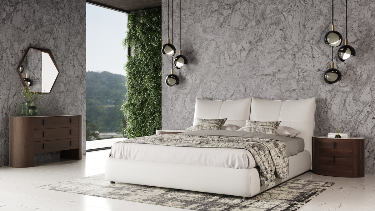 Patrick - Modern White Leather Bed by VIG Furniture - View 2