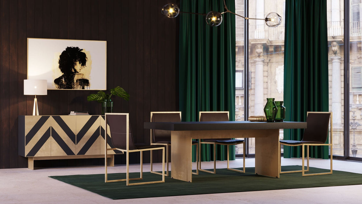 Perret - Glam Black Ash & Brushed Brass Modern Buffet by VIG Furniture - View 5