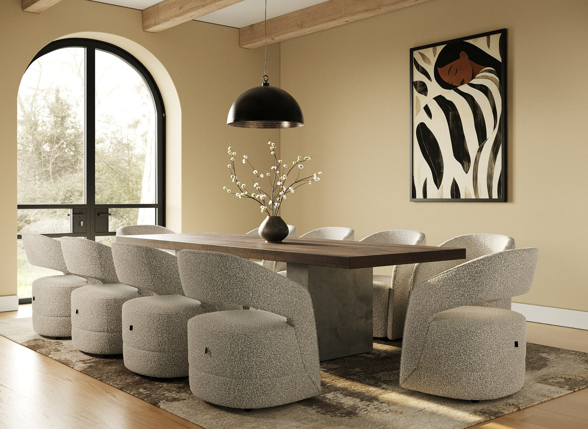 Renzo Modern Oak & Concrete 118" Dining Table by VIG Furniture - View 10