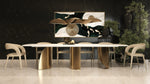 Reynold - Glam Faux Marble + Gold Stainless Steel Dining Table by VIG Furniture - View 2
