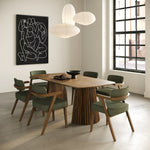 Sacks - Mid-Century Modern Herringbone Walnut Dining Table by VIG Furniture - View 6