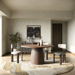 Sheridan - Mid-Century Modern Walnut Round Dining Table by VIG Furniture - View 5