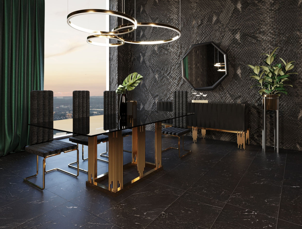 Token Modern Black & Rosegold Buffet by VIG Furniture - View 9