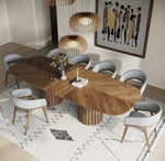 Truman - Mid-Century Modern Walnut Extendable Dining Table by VIG Furniture - View 12