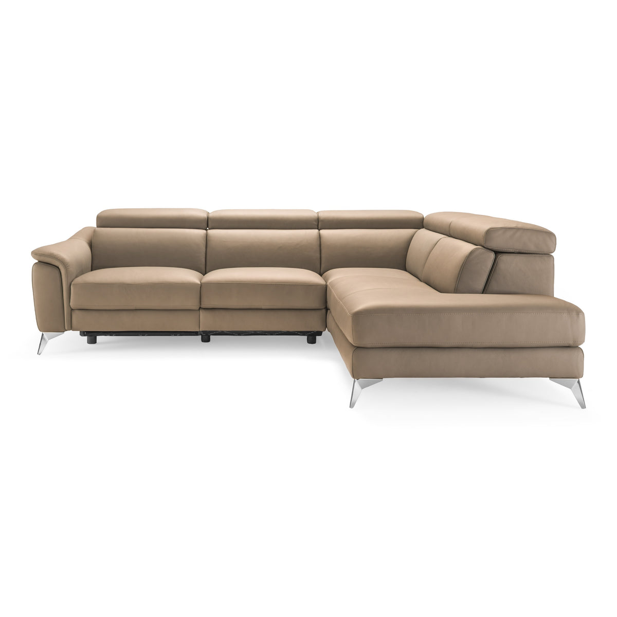 Monte Carlo - Italian Modern Cappuccino Leather Right Facing Sectional Sofa by VIG Furniture - View 2