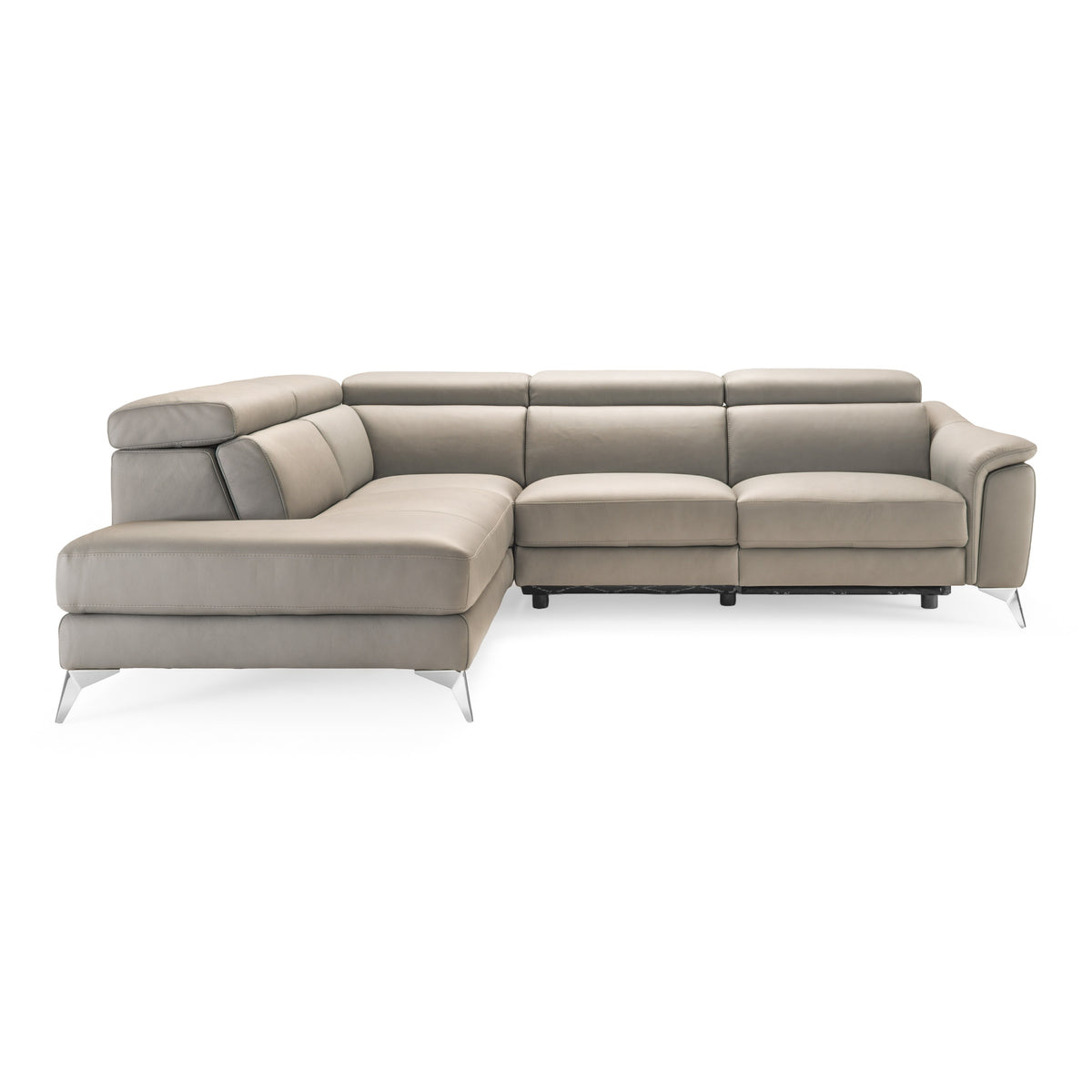 Monte Carlo - Italian Modern Grey Leather LAF Sectional Sofa by VIG Furniture - View 4