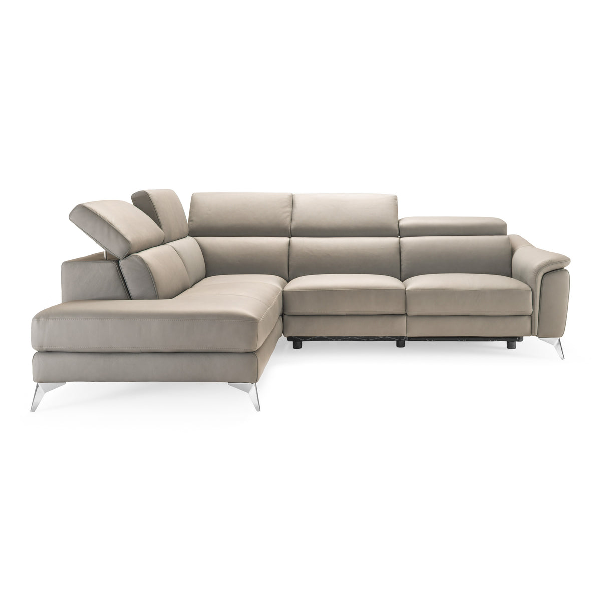 Monte Carlo - Italian Modern Grey Leather LAF Sectional Sofa by VIG Furniture - View 6