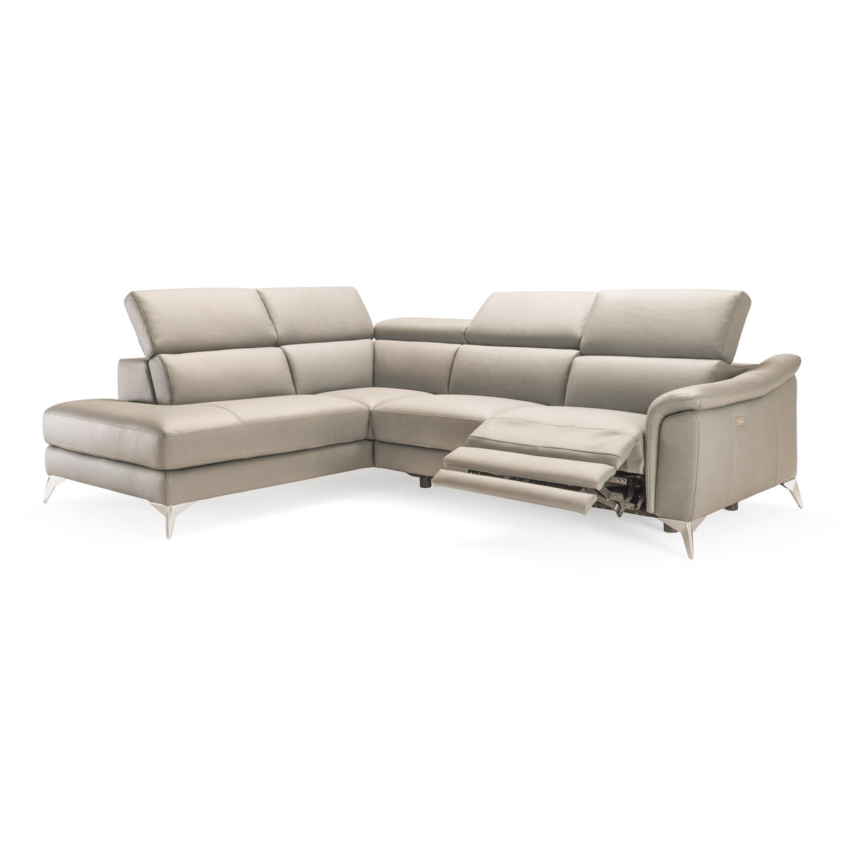 Monte Carlo - Italian Modern Grey Leather LAF Sectional Sofa by VIG Furniture - View 9