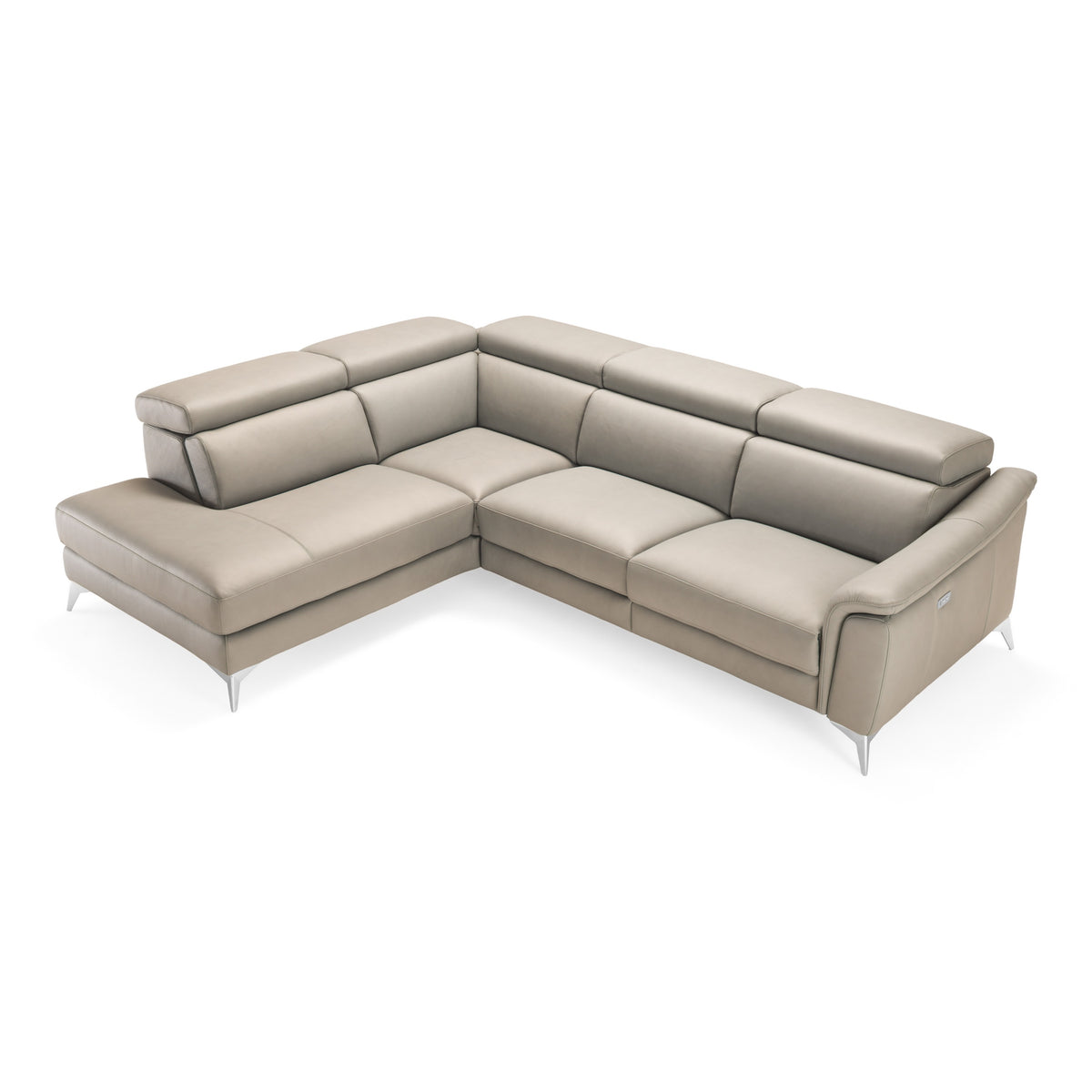 Monte Carlo - Italian Modern Grey Leather LAF Sectional Sofa by VIG Furniture - View 5