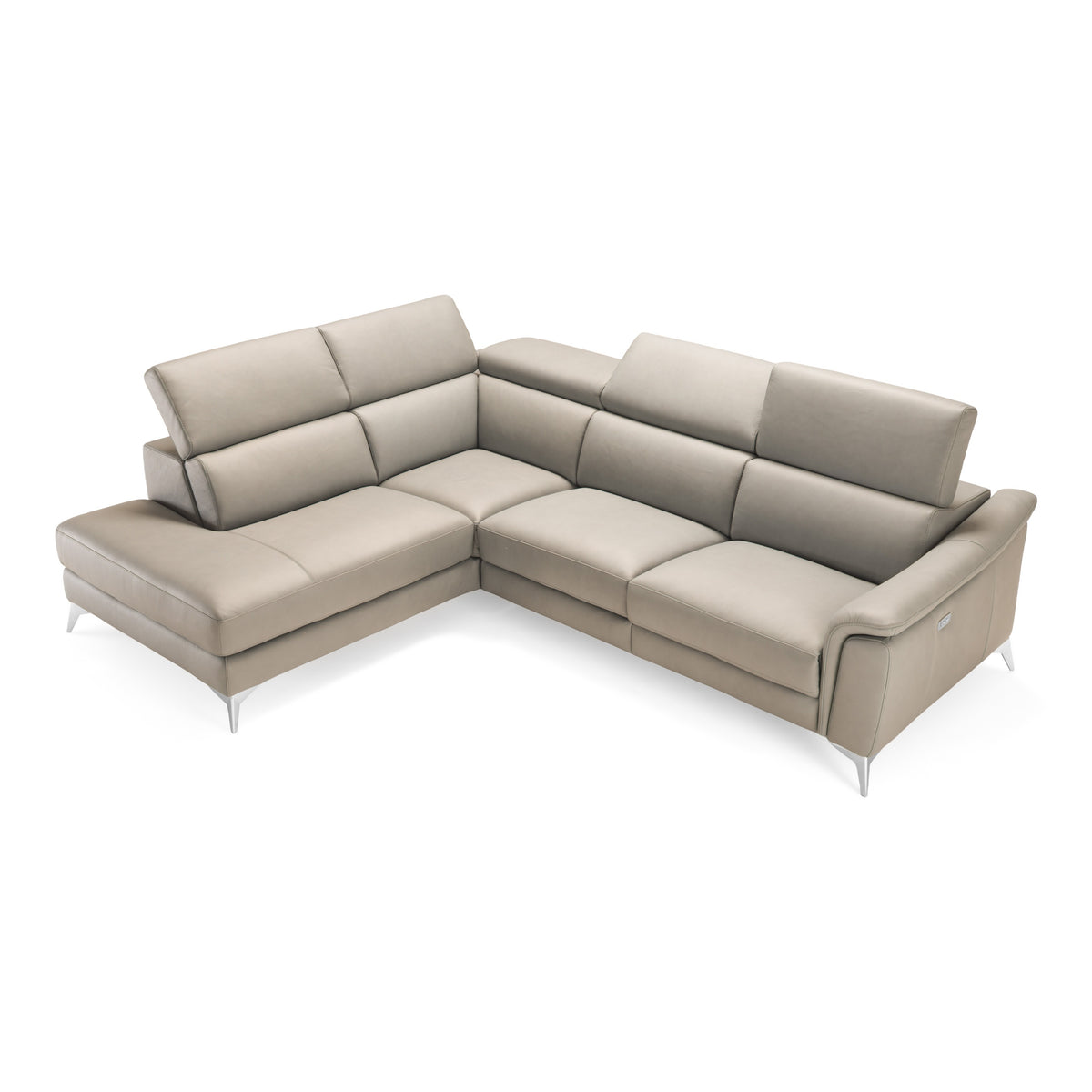 Monte Carlo - Italian Modern Grey Leather LAF Sectional Sofa by VIG Furniture - View 10