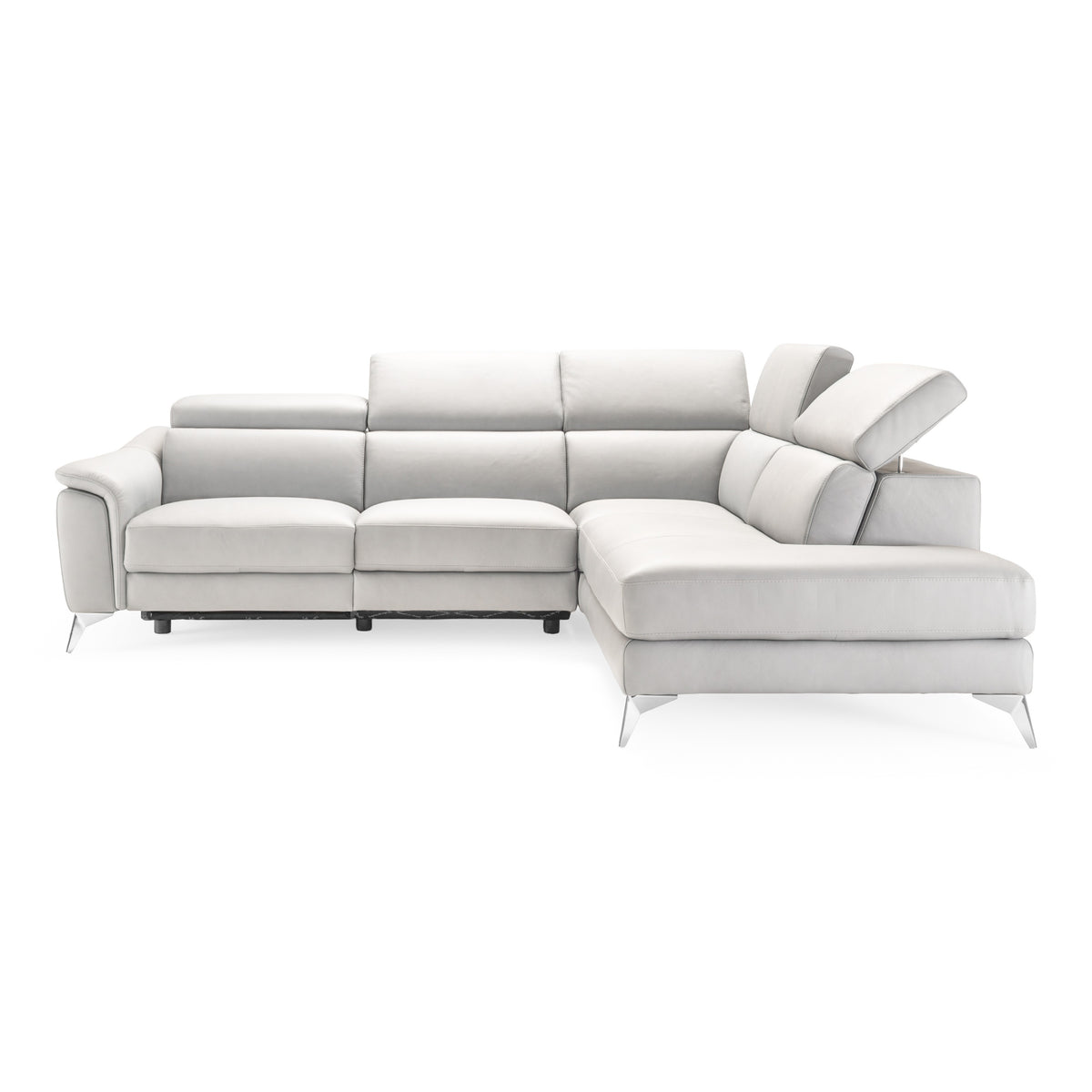 Monte Carlo - Italian Modern White Leather Right Facing Sectional Sofa by VIG Furniture - View 4