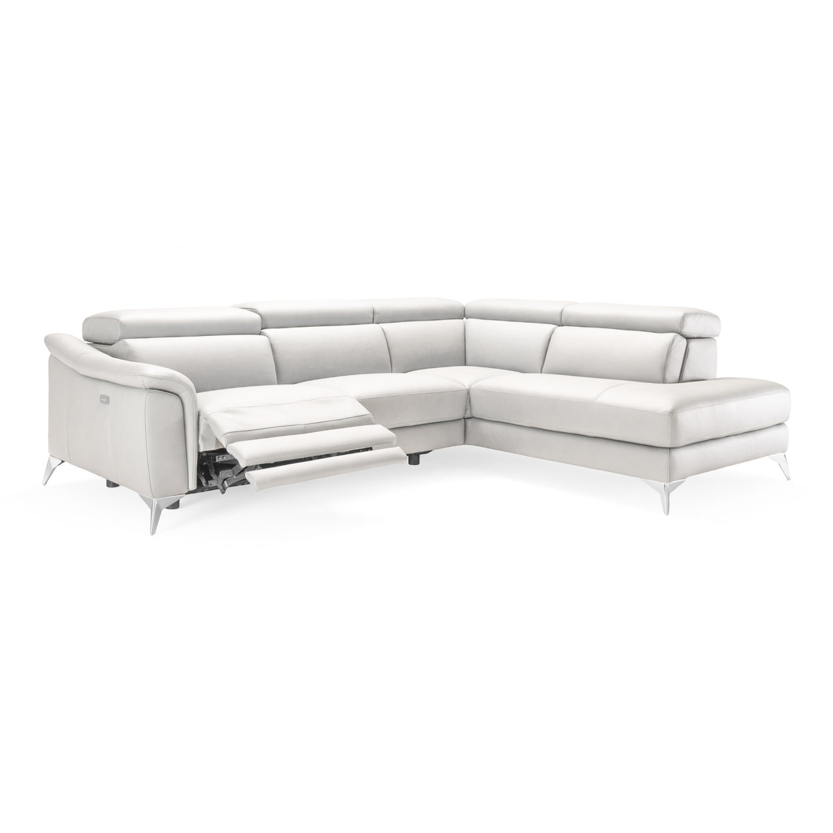 Monte Carlo - Italian Modern White Leather Right Facing Sectional Sofa by VIG Furniture - View 5