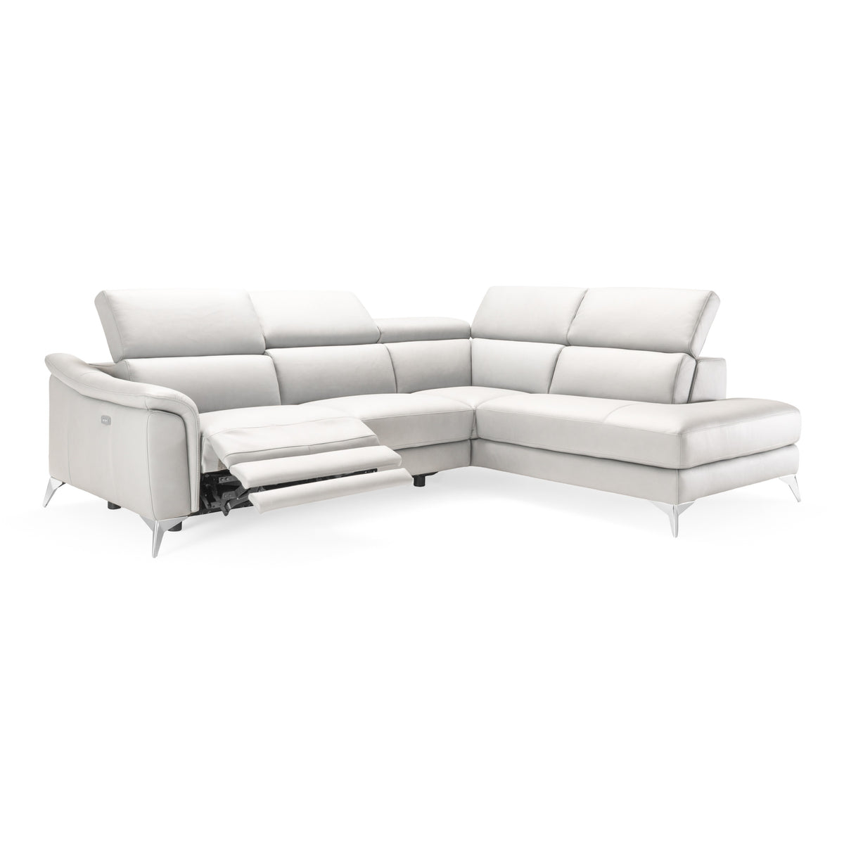 Monte Carlo - Italian Modern White Leather Right Facing Sectional Sofa by VIG Furniture - View 7