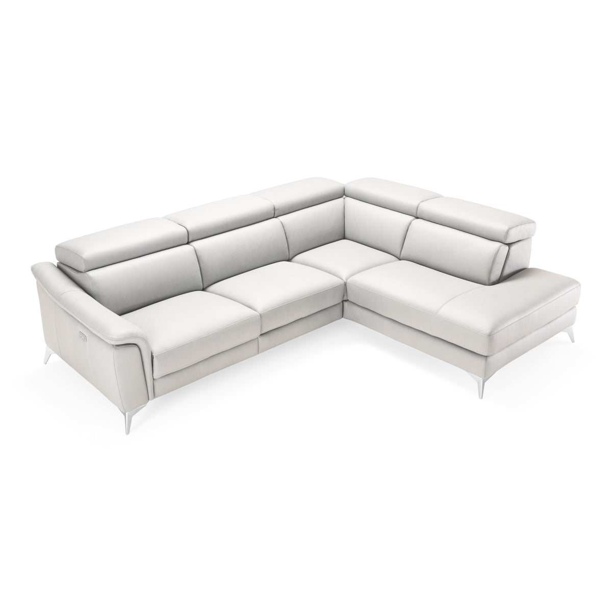 Monte Carlo - Italian Modern White Leather Right Facing Sectional Sofa by VIG Furniture - View 3