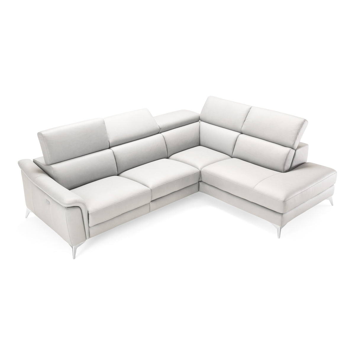 Monte Carlo - Italian Modern White Leather Right Facing Sectional Sofa by VIG Furniture - View 8
