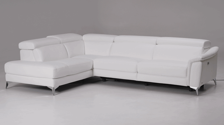 Monte Carlo - Italian Modern White Leather Left Facing Sectional Sofa by VIG Furniture - View 9