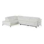 Monte Carlo - Italian Modern White Leather Left Facing Sectional Sofa by VIG Furniture - View 2