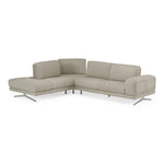 Mood - Italian Light Grey Leather Left Facing Sectional Sofa by VIG Furniture - View 1