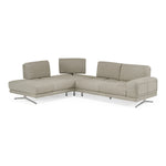 Mood - Italian Light Grey Leather Left Facing Sectional Sofa by VIG Furniture - View 5