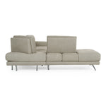 Mood - Italian Light Grey Leather Left Facing Sectional Sofa by VIG Furniture - View 4