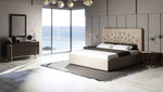 Moontide - Glam Beige Velvet and Brushed Brass Bedroom Set by VIG Furniture - View 6