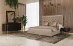 Moontide - Glam Beige Velvet and Brushed Brass Bedroom Set by VIG Furniture - View 1