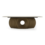 Moorgate - Modern Travertine Ceramic + Bronze Dining Table by VIG Furniture - View 1