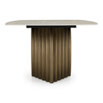 Moorgate - Modern Travertine Ceramic + Bronze Dining Table by VIG Furniture - View 5