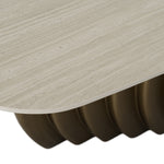 Moorgate - Modern Travertine Ceramic + Bronze Dining Table by VIG Furniture - View 7