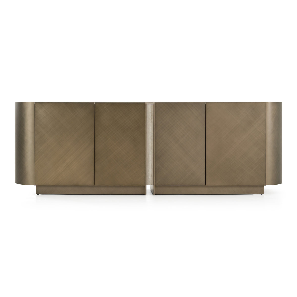 Moorgate - Modern Travertine Ceramic + Bronze Buffet by VIG Furniture - View 1