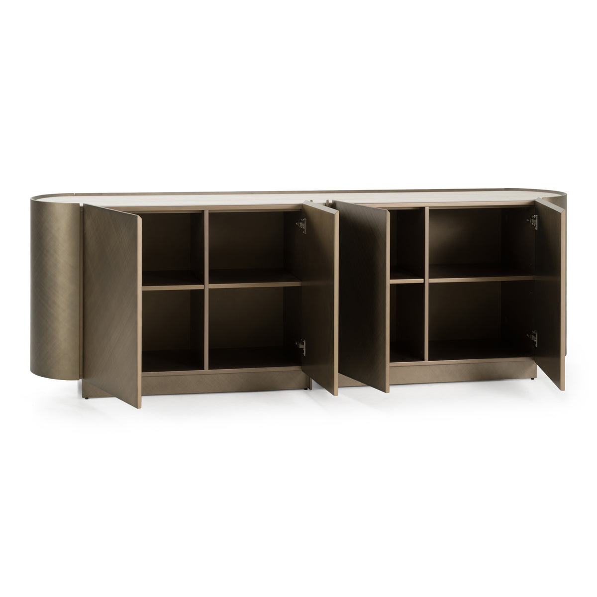 Moorgate - Modern Travertine Ceramic + Bronze Buffet by VIG Furniture - View 3