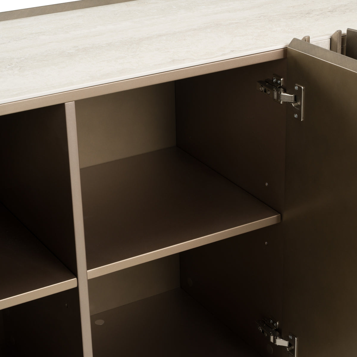 Moorgate - Modern Travertine Ceramic + Bronze Buffet by VIG Furniture - View 8