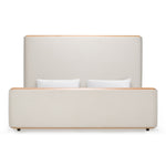 Mora - Modern Cream Fabric + Wood Bed by VIG Furniture - View 1