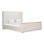 Mora - Modern Cream Fabric + Wood Bed by VIG Furniture - View 2