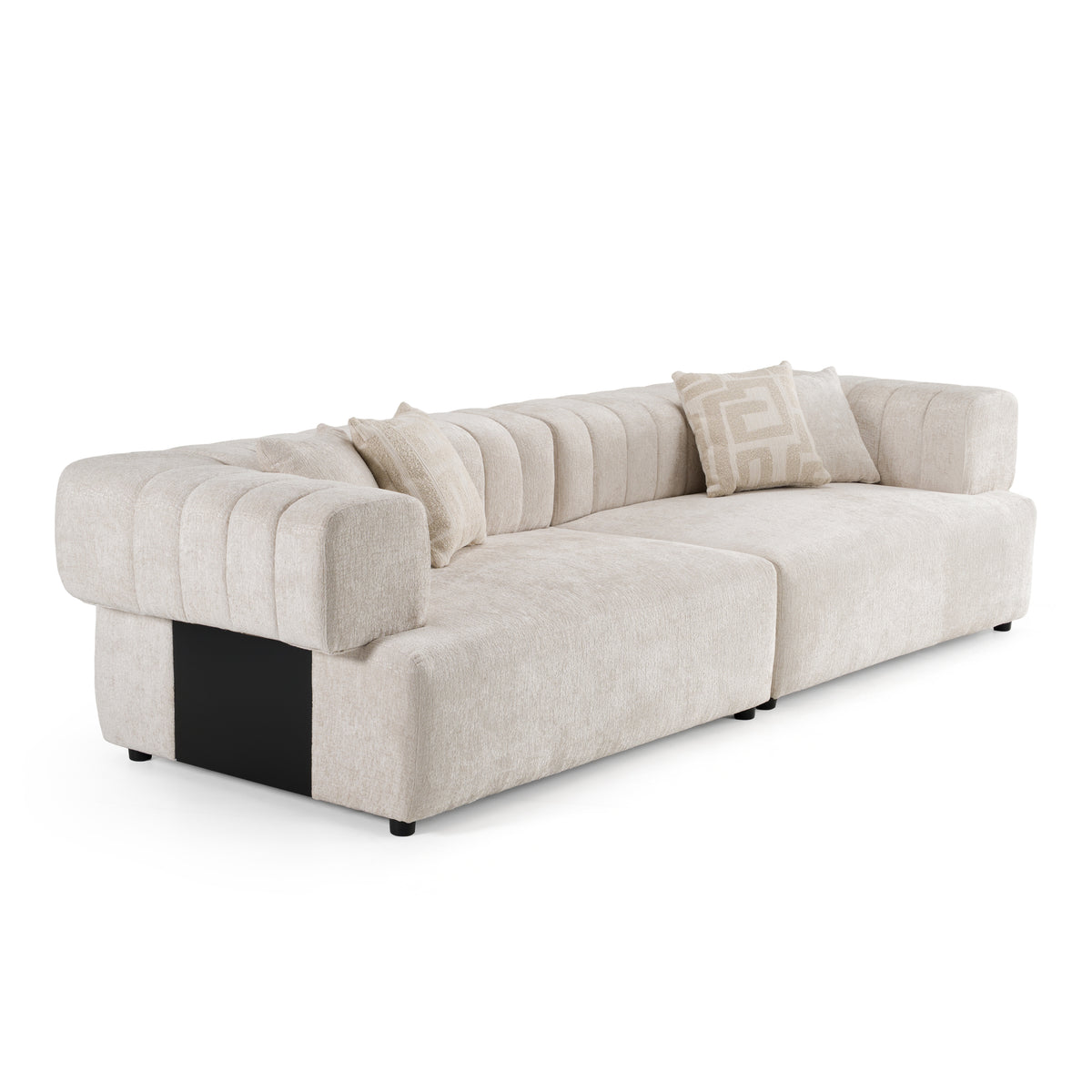 Moreno - Modern Ivory Beige Fabric 4-Seater Sofa by VIG Furniture - View 2