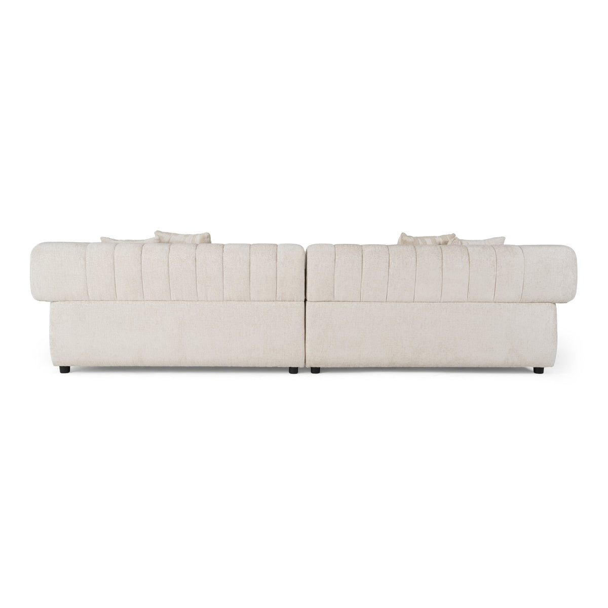 Moreno - Modern Ivory Beige Fabric 4-Seater Sofa by VIG Furniture - View 4