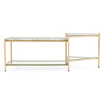 Mosk - Modern Marble + Glass + Brass Coffee Table by VIG Furniture - View 1