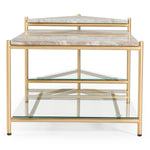 Mosk - Modern Marble + Glass + Brass Coffee Table by VIG Furniture - View 5