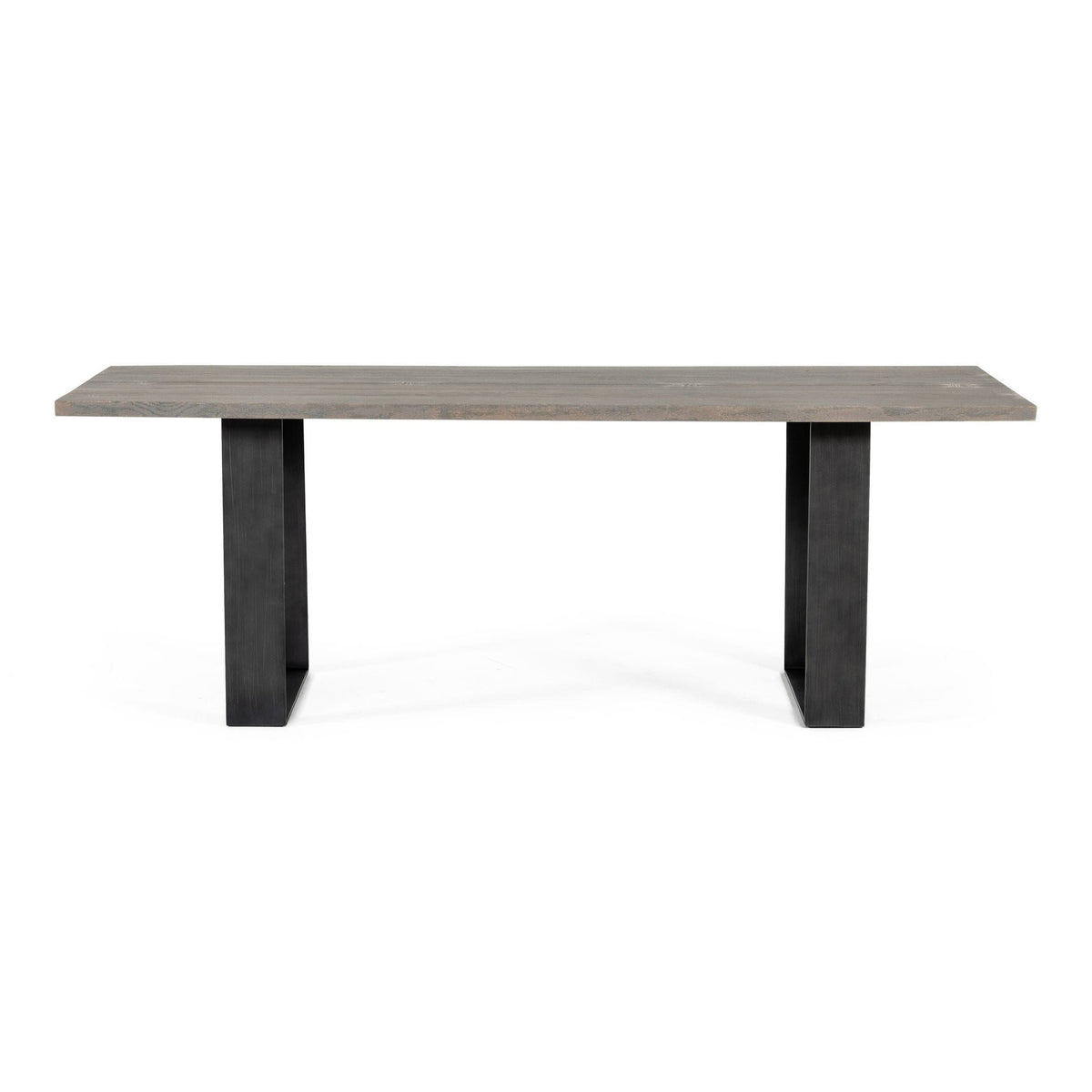 Murphy - Modern Grey Aged Oak & Black Metal Dining Table by VIG Furniture - View 1