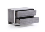 Arlene Modern Grey Elm & Stainless Steel Bedroom Set by VIG Furniture - View 3